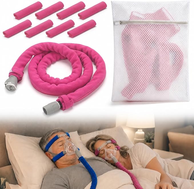 CPAP Strap & Hose Comfort Kit — 10-Piece Set, Fuchsia