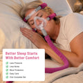 CPAP Strap & Hose Comfort Kit — 10-Piece Set, Fuchsia