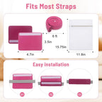 CPAP Strap & Hose Comfort Kit — 10-Piece Set, Fuchsia