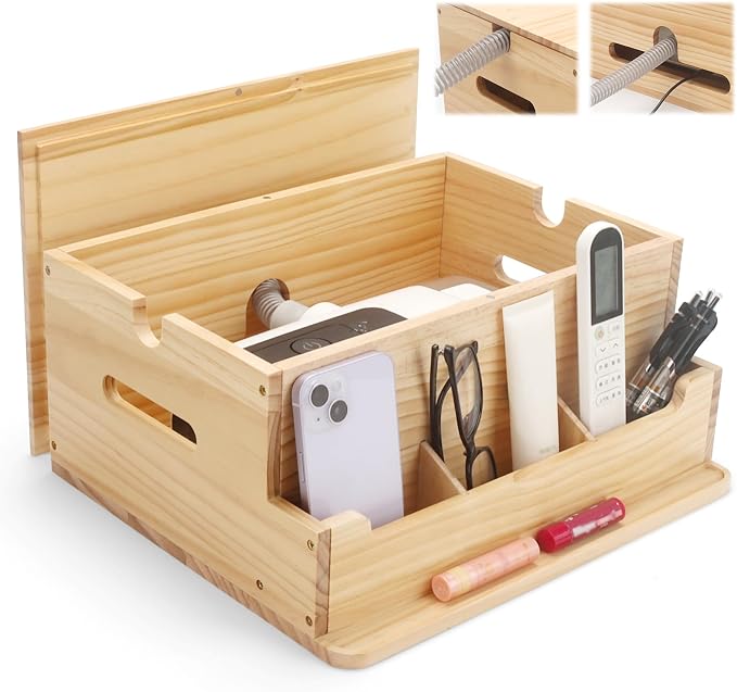 Wooden Bedside Organizer