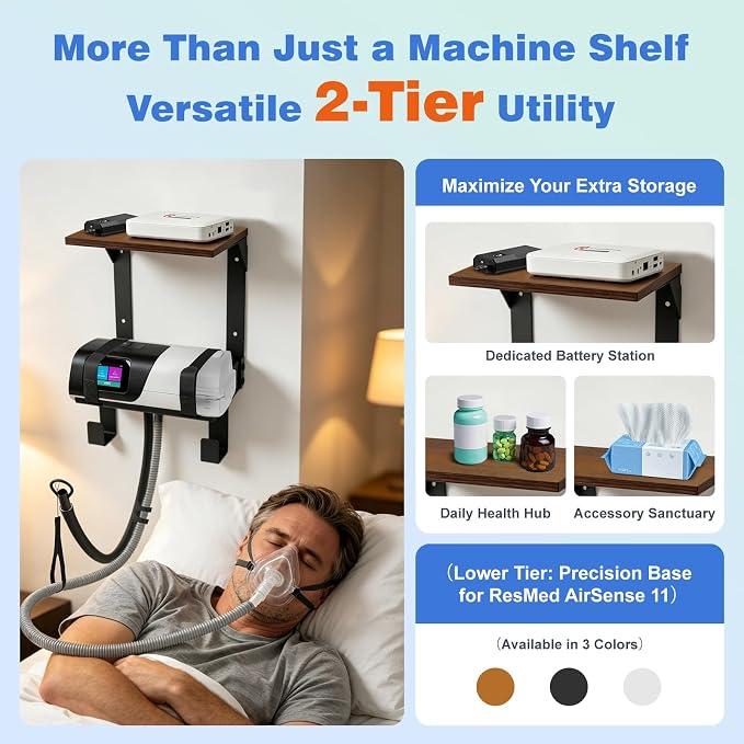 2-Tier Bedside Wall Shelf