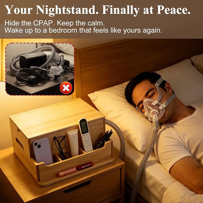 Wooden Bedside Organizer