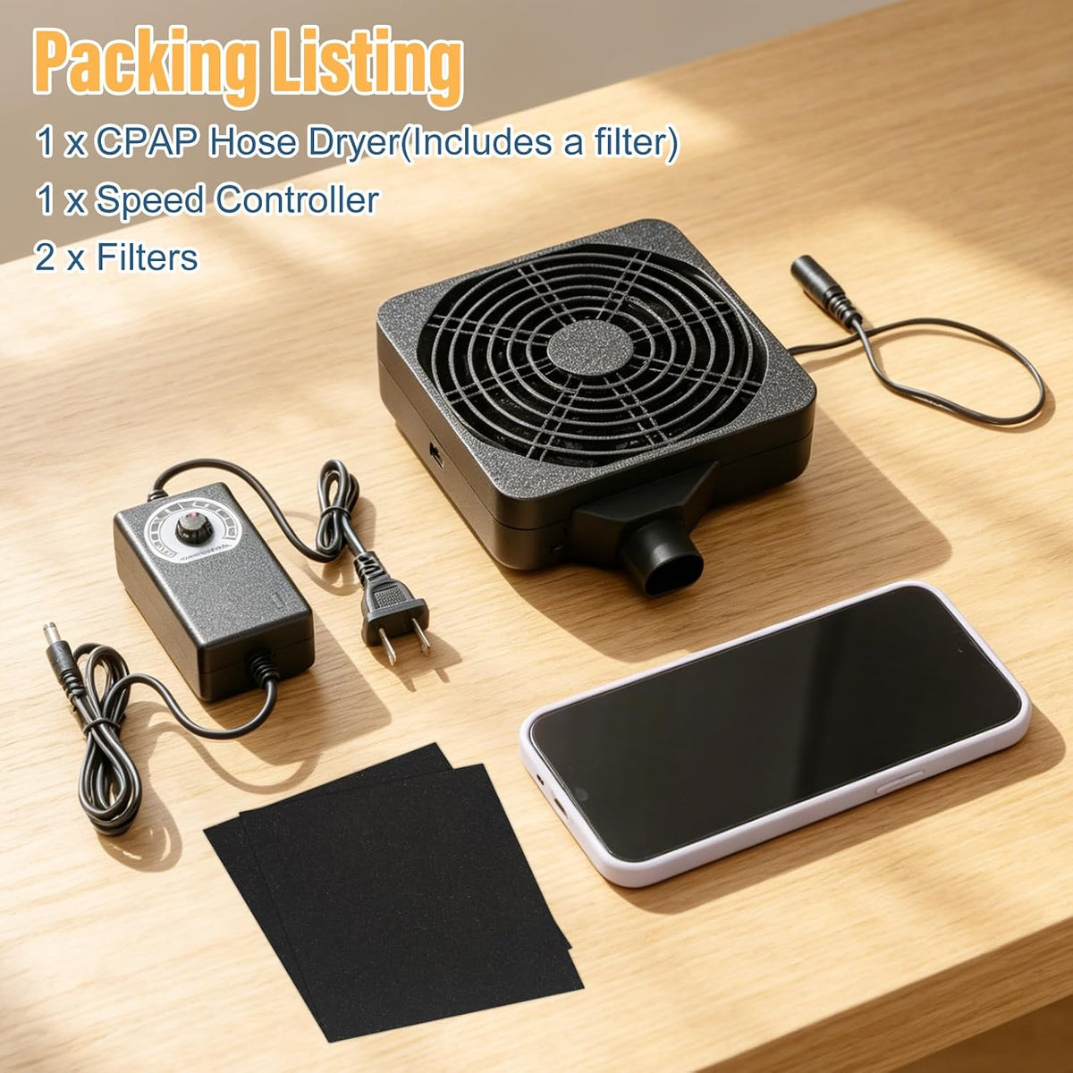 CPAP Hose Dryer with 10-Speed Control