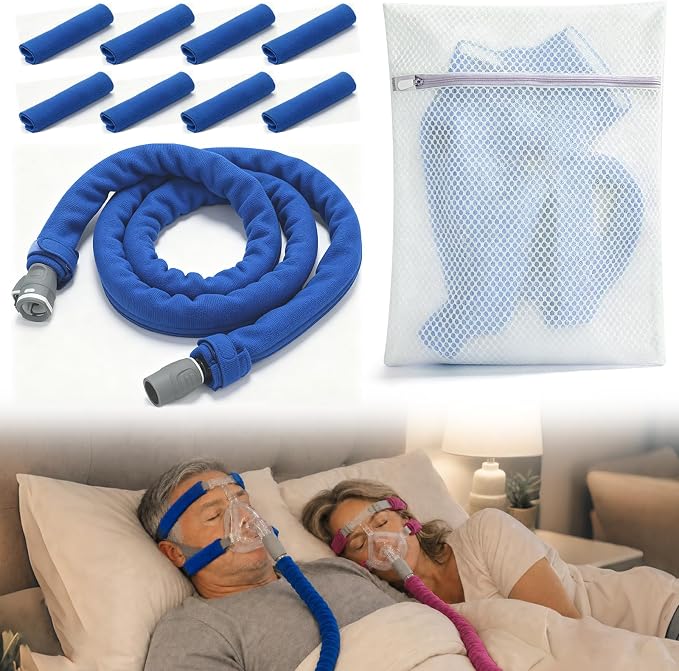 CPAP Strap & Hose Comfort Kit — 10-Piece Set, Fuchsia